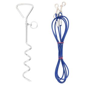 Dog Tie Out Cable with Ground Stake 9.8'