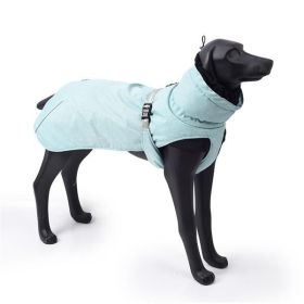 New Style Dog Winter Jacket with Waterproof Warm Polyester Filling Fabric-(blue, size XL)