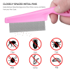 Dog Combs for Cats Dogs, Pet Grooming Combs Set for Removing Float Hair Combing Tangled Hair, Durable Tear Stain Dog Combs Flea Comb for Cats Dogs