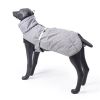 New Style Dog Winter Jacket with Waterproof Warm Polyester Filling Fabric-(gray, size S)