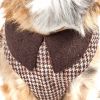 Pet Life Luxe 'Houndsome' 2-In-1 Mesh Reversible Plaided Collared Adjustable Dog Harness-Leash